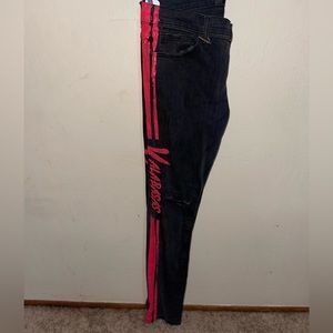Black and red Valabasas jeans. Size:34